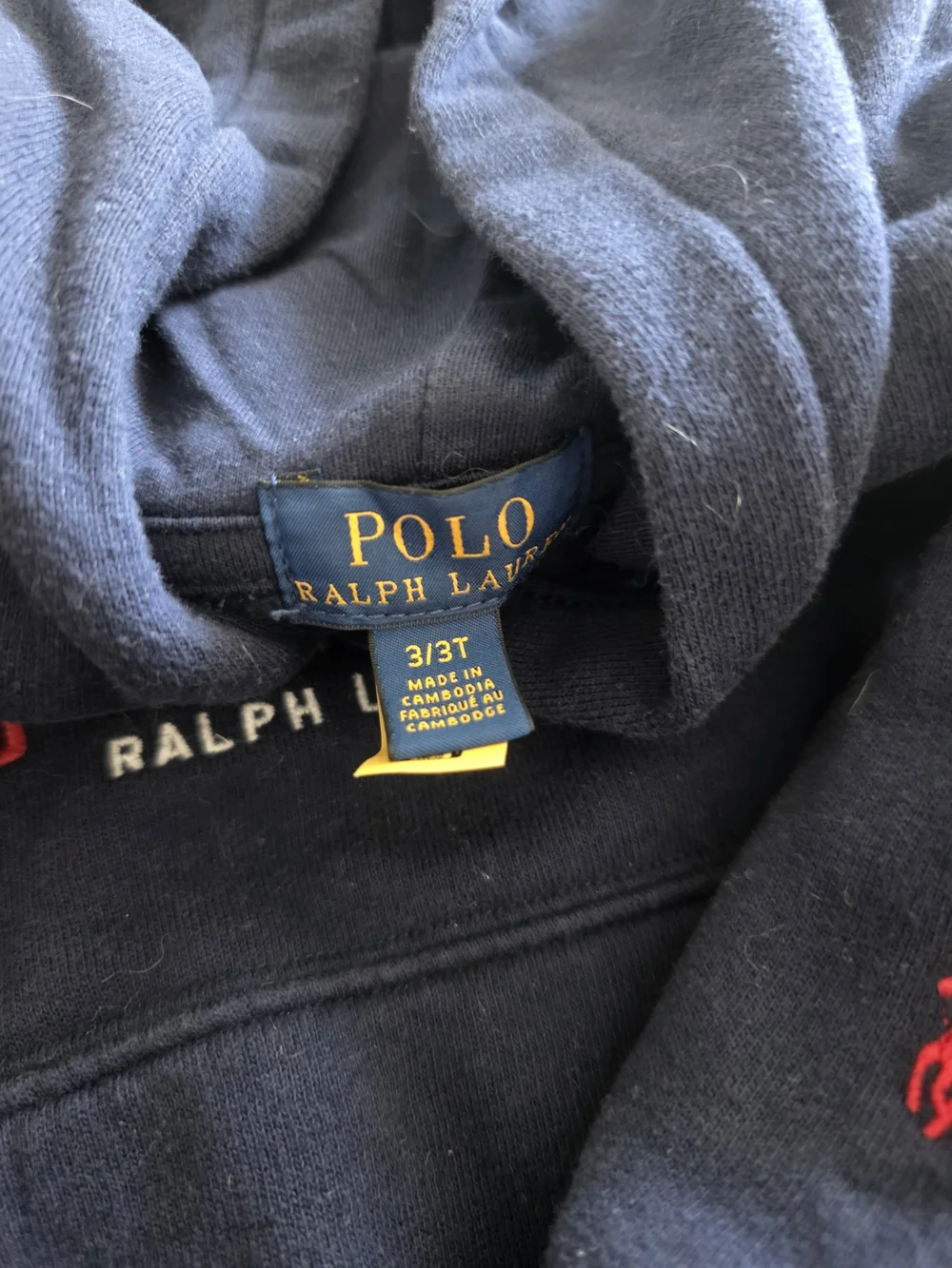 Ralph Lauren Kids Navy 'POLO' Hooded Sweatshirt